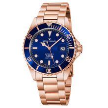Load image into Gallery viewer, Revue Thommen Men's 17571.2165 'Diver' Blue Dial Rose Goldtone Stainless Steel Automatic Swiss Made Watch