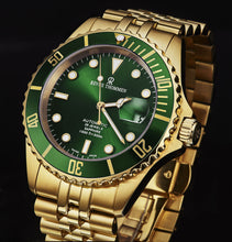 Load image into Gallery viewer, Revue Thommen Men's 'Diver' Green Dial Stainless Steel Bracelet Automatic Watch 17571.2214