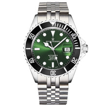 Load image into Gallery viewer, Revue Thommen Men's 'Diver' Green Dial Stainless Steel Bracelet Automatic Watch 17571.2222