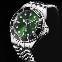 Load image into Gallery viewer, Revue Thommen Men's 'Diver' Green Dial Stainless Steel Bracelet Automatic Watch 17571.2222