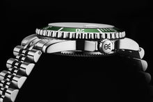 Load image into Gallery viewer, Revue Thommen Men's 'Diver' Green Dial Stainless Steel Bracelet Automatic Watch 17571.2229