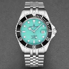 Load image into Gallery viewer, Revue Thommen Men's 'Diver' Green Dial Stainless Steel Bracelet Automatic Watch 17571.2231