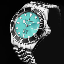 Load image into Gallery viewer, Revue Thommen Men's 'Diver' Green Dial Stainless Steel Bracelet Automatic Watch 17571.2231