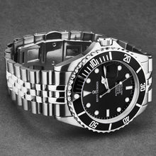 Load image into Gallery viewer, Revue Thommen Men's 'Diver' Black Dial Stainless Steel Bracelet Automatic Watch 17571.2237