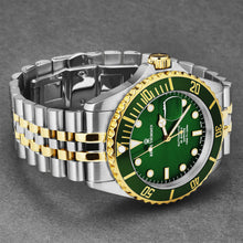 Load image into Gallery viewer, Revue Thommen Men's 'Diver' Green Dial Two Tone Stainless Steel Bracelet Automatic Watch 17571.2244