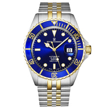 Load image into Gallery viewer, Revue Thommen Men's 'Diver' Blue Dial Two Tone Stainless Steel Bracelet Automatic Watch 17571.2245