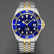 Load image into Gallery viewer, Revue Thommen Men's 'Diver' Blue Dial Two Tone Stainless Steel Bracelet Automatic Watch 17571.2245