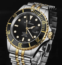 Load image into Gallery viewer, Revue Thommen Men's 'Diver' Black Dial Two Tone Stainless Steel Bracelet Automatic Watch 17571.2247