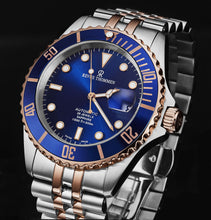 Load image into Gallery viewer, Revue Thommen Men's 'Diver' Blue Dial Two Tone Stainless Steel Bracelet Automatic Watch 17571.2255