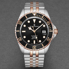 Load image into Gallery viewer, Revue Thommen Men's 'Diver' Black Dial Two Tone Stainless Steel Bracelet Automatic Watch 17571.2257
