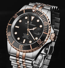 Load image into Gallery viewer, Revue Thommen Men's 'Diver' Black Dial Two Tone Stainless Steel Bracelet Automatic Watch 17571.2257