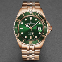 Load image into Gallery viewer, Revue Thommen Men's 'Diver' Green Dial Stainless Steel Bracelet Automatic Watch 17571.2264