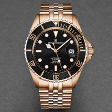 Load image into Gallery viewer, Revue Thommen Men's 'Diver' Black Dial Stainless Steel Bracelet Automatic Watch 17571.2267