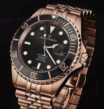 Load image into Gallery viewer, Revue Thommen Men's 'Diver' Black Dial Stainless Steel Bracelet Automatic Watch 17571.2267