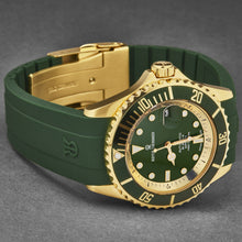 Load image into Gallery viewer, Revue Thommen Men's 'Diver' Green Dial Green Rubber Strap Swiss Automatic Watch 17571.2314