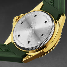 Load image into Gallery viewer, Revue Thommen Men's 'Diver' Green Dial Green Rubber Strap Swiss Automatic Watch 17571.2314