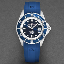 Load image into Gallery viewer, Revue Thommen Men's 'Diver' Blue Dial Blue Rubber Strap Swiss Automatic Watch 17571.2328