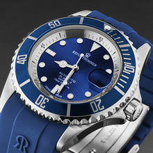 Load image into Gallery viewer, Revue Thommen Men's 'Diver' Blue Dial Blue Rubber Strap Swiss Automatic Watch 17571.2328