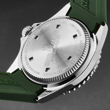 Load image into Gallery viewer, Revue Thommen Men's 'Diver' Green Dial Green Rubber Strap Swiss Automatic Watch 17571.2329