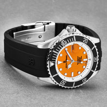 Load image into Gallery viewer, Revue Thommen Men's 'Diver' Orange Dial Black Rubber Strap Swiss Automatic Watch 17571.2339