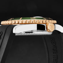 Load image into Gallery viewer, Revue Thommen Men's 'Diver' Green Dial Black Rubber Strap Swiss Automatic Watch 17571.2354