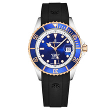 Load image into Gallery viewer, Revue Thommen Men's 'Diver' Blue Dial Black Rubber Strap Swiss Automatic Watch 17571.2355