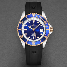 Load image into Gallery viewer, Revue Thommen Men's 'Diver' Blue Dial Black Rubber Strap Swiss Automatic Watch 17571.2355