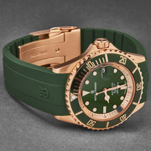 Load image into Gallery viewer, Revue Thommen Men's 'Diver' Green Dial Green Rubber Strap Swiss Automatic Watch 17571.2364