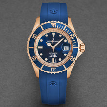 Load image into Gallery viewer, Revue Thommen Men's 'Diver' Blue Dial Blue Rubber Strap Swiss Automatic Watch 17571.2365