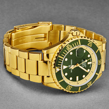 Load image into Gallery viewer, Revue Thommen Men's 'Diver' Green Dial Stainless Steel Bracelet Swiss Automatic Watch 17571.2414