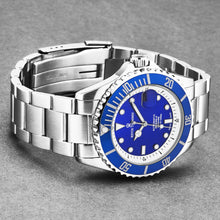 Load image into Gallery viewer, Revue Thommen Men's 'Diver' Blue Dial Stainless Steel Bracelet Swiss Automatic Watch 17571.2428