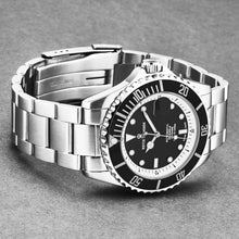 Load image into Gallery viewer, Revue Thommen Men's 'Diver' Black Dial Stainless Steel Bracelet Swiss Automatic Watch 17571.2437