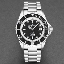Load image into Gallery viewer, Revue Thommen Men's 'Diver' Black Dial Stainless Steel Bracelet Swiss Automatic Watch 17571.2437