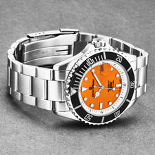 Load image into Gallery viewer, Revue Thommen Men's 'Diver' Orange Dial Stainless Steel Bracelet Swiss Automatic Watch 17571.2439