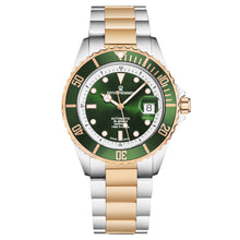 Load image into Gallery viewer, Revue Thommen Men's 'Diver' Green Dial Two-Tone Bracelet Swiss Automatic Watch 17571.2454