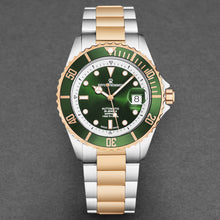 Load image into Gallery viewer, Revue Thommen Men's 'Diver' Green Dial Two-Tone Bracelet Swiss Automatic Watch 17571.2454