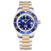 Load image into Gallery viewer, Revue Thommen Men's 'Diver' Blue Dial Two-Tone Bracelet Swiss Automatic Watch 17571.2455
