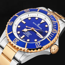 Load image into Gallery viewer, Revue Thommen Men's 'Diver' Blue Dial Two-Tone Bracelet Swiss Automatic Watch 17571.2455