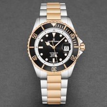 Load image into Gallery viewer, Revue Thommen Men's 'Diver' Black Dial Two-Tone Bracelet Swiss Automatic Watch 17571.2457