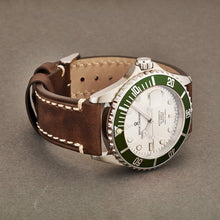 Load image into Gallery viewer, Revue Thommen Men's 17571.2524 'Diver' Silver Dial Light Brown Leather Strap Swiss Automatic Watch