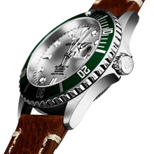 Load image into Gallery viewer, Revue Thommen Men's 17571.2524 'Diver' Silver Dial Light Brown Leather Strap Swiss Automatic Watch