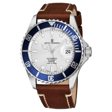 Load image into Gallery viewer, Revue Thommen's Men's 17571.2525 'Diver' Silver Dial Light Brown Leather Strap Swiss Automatic Watch