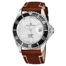 Load image into Gallery viewer, Revue Thommen's Men's 17571.2527 'Diver' Silver Dial Light Brown Leather Strap Swiss Automatic Watch