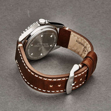 Load image into Gallery viewer, Revue Thommen Men's 17571.2536 'Diver' Black Dial Brown Suede Leather Strap Swiss Automatic Watch