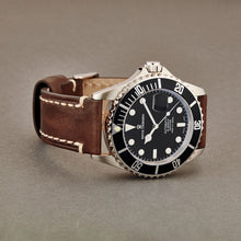 Load image into Gallery viewer, Revue Thommen Men's 17571.2537 'Diver' Black Dial Brown Suede Leather Strap Swiss Automatic Watch