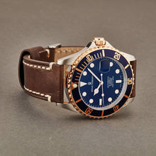 Load image into Gallery viewer, Revue Thommen 17571.2555 'Diver' Blue Dial Brown Leather Strap Date Automatic Watch