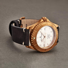 Load image into Gallery viewer, Revue Thommen 17571.2592 'Diver' Silver Dial Black Leather Strap Date Automatic Watch