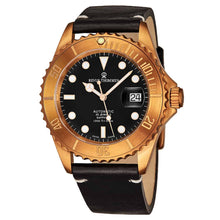 Load image into Gallery viewer, Revue Thommen Men's 1757.2597 'Diver' Black Dial Black Leather Strap Date Automatic Watch