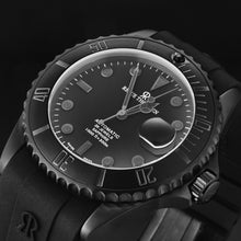 Load image into Gallery viewer, Revue Thommen Men's 'Diver' Black Dial Black Rubber Strap Swiss Automatic Watch 17571.2777