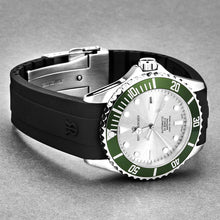 Load image into Gallery viewer, Revue Thommen Men's 'Diver' Silver Dial Rubber Strap Swiss Automatic Watch 17571.2824